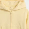 Vintagesoft-hoodie med dragkedja och spetskant för barn