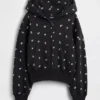 Vintagesoft-hoodie med dragkedja och överdimensionerad logotyp för barn