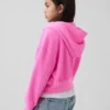 Vintagesoft-hoodie med dragkedja och överdimensionerad logotyp för barn