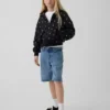 Vintagesoft-hoodie med dragkedja och överdimensionerad logotyp för barn