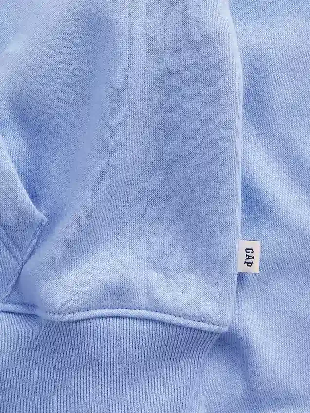 Vintagesoft-hoodie med dragkedja och överdimensionerad logotyp för barn