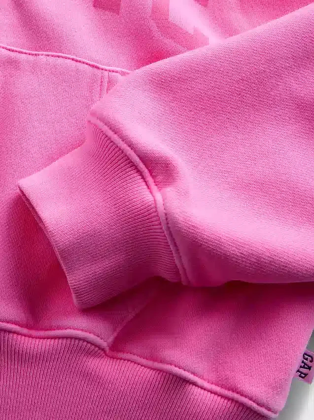 Vintagesoft-hoodie med dragkedja och överdimensionerad logotyp för barn