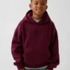 Vintagesoft-hoodie med logo för barn i avslappnad passform