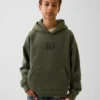 Vintagesoft-hoodie med logo för barn i avslappnad passform