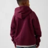 Vintagesoft-hoodie med logo för barn i avslappnad passform