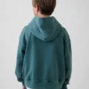 Vintagesoft-hoodie med logo för barn i avslappnad passform