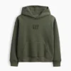 Vintagesoft-hoodie med logo för barn i avslappnad passform