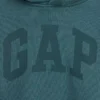Vintagesoft-hoodie med logo för barn i avslappnad passform