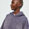 Vintagesoft-hoodie med logo för barn i avslappnad passform