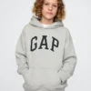 Vintagesoft-hoodie med logotyp för barn