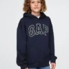 Vintagesoft-hoodie med logotyp för barn