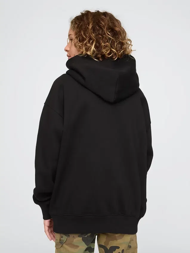Vintagesoft-hoodie med logotyp för barn