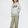 Vintagesoft-hoodie med logotyp för barn