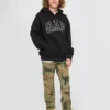 Vintagesoft-hoodie med logotyp för barn