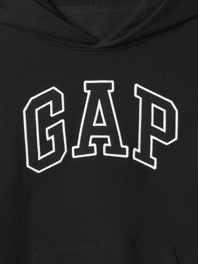 Vintagesoft-hoodie med logotyp för barn