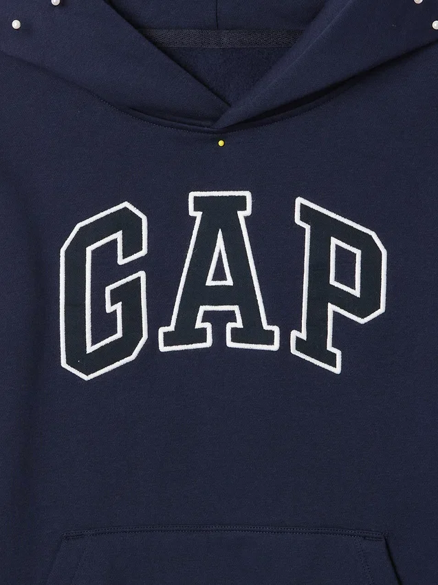 Vintagesoft-hoodie med logotyp för barn