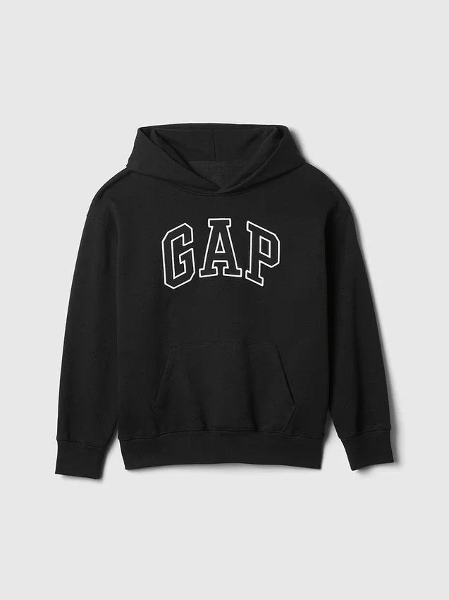 Vintagesoft-hoodie med logotyp för barn