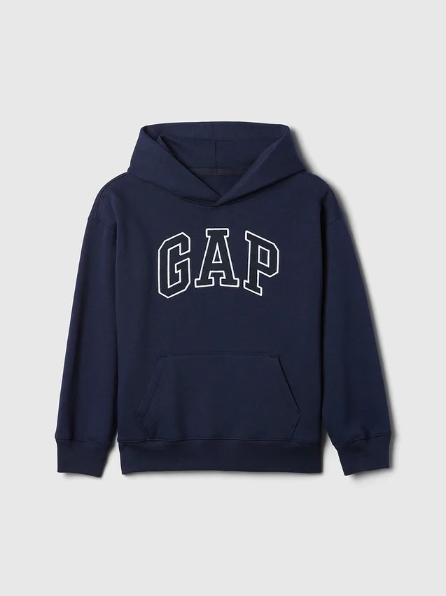 Vintagesoft-hoodie med logotyp för barn