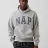 Vintagesoft-hoodie med Nap-logotyp för vuxna