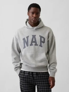 Vintagesoft-hoodie med Nap-logotyp för vuxna