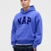 Vintagesoft-hoodie med Nap-logotyp för vuxna