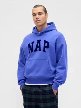 Vintagesoft-hoodie med Nap-logotyp för vuxna