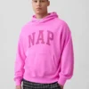 Vintagesoft-hoodie med Nap-logotyp för vuxna
