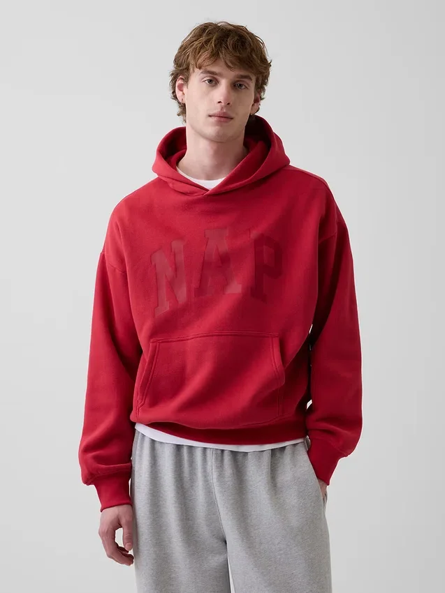 Vintagesoft-hoodie med Nap-logotyp för vuxna