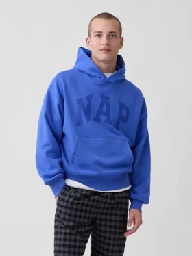 Vintagesoft-hoodie med Nap-logotyp för vuxna