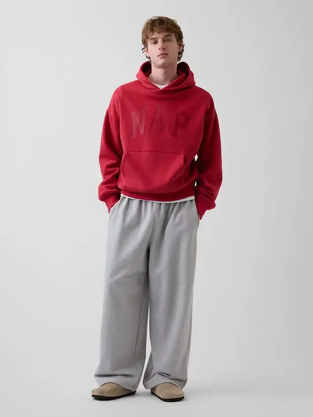 Vintagesoft-hoodie med Nap-logotyp för vuxna