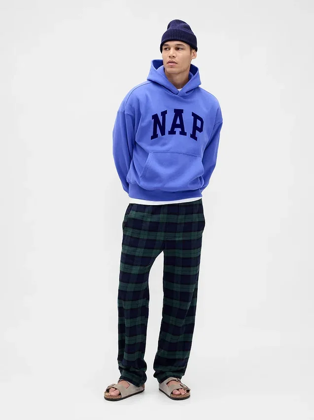 Vintagesoft-hoodie med Nap-logotyp för vuxna