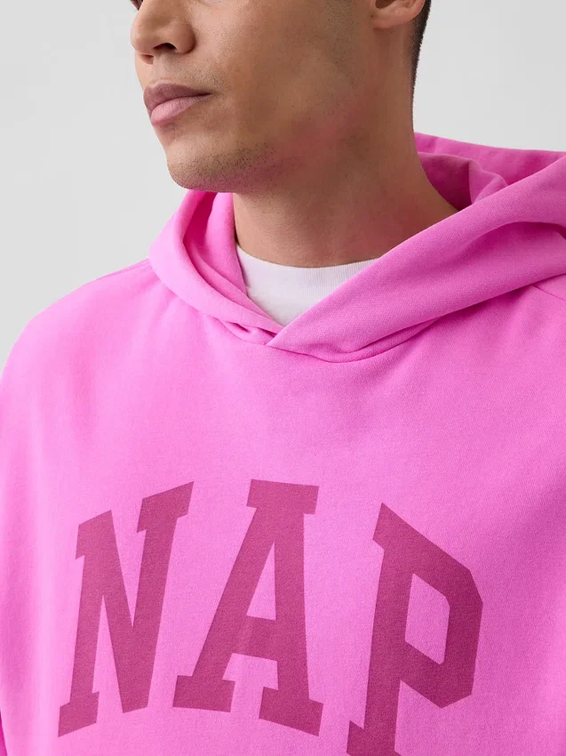 Vintagesoft-hoodie med Nap-logotyp för vuxna