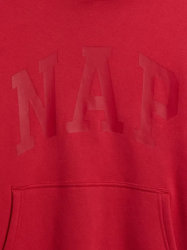 Vintagesoft-hoodie med Nap-logotyp för vuxna