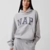 Vintagesoft-hoodie med Nap-logotyp för vuxna