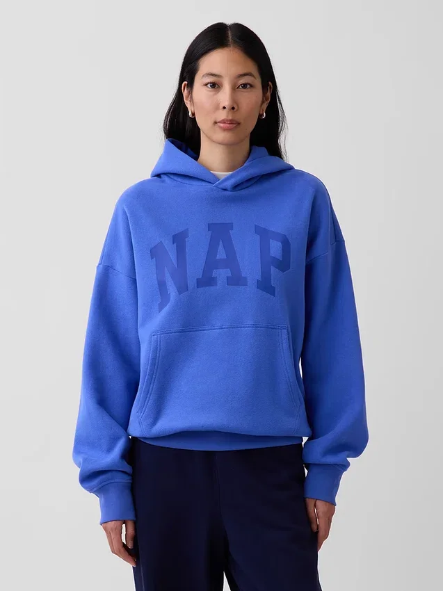 Vintagesoft-hoodie med Nap-logotyp för vuxna
