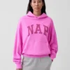 Vintagesoft-hoodie med Nap-logotyp för vuxna