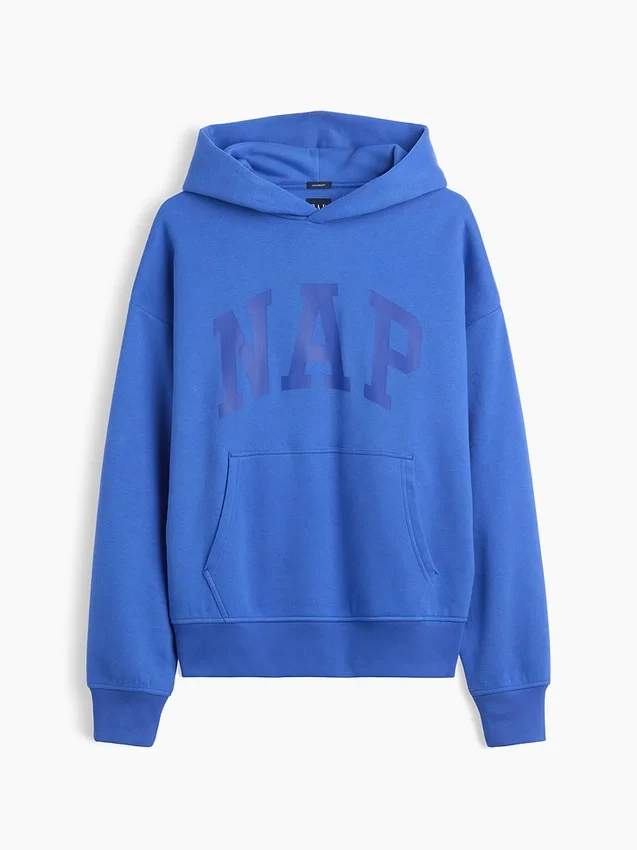 Vintagesoft-hoodie med Nap-logotyp för vuxna