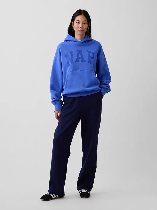 Vintagesoft-hoodie med Nap-logotyp för vuxna