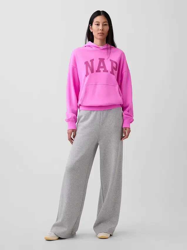 Vintagesoft-hoodie med Nap-logotyp för vuxna