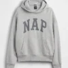 Vintagesoft-hoodie med Nap-logotyp för vuxna
