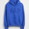 Vintagesoft-hoodie med Nap-logotyp för vuxna