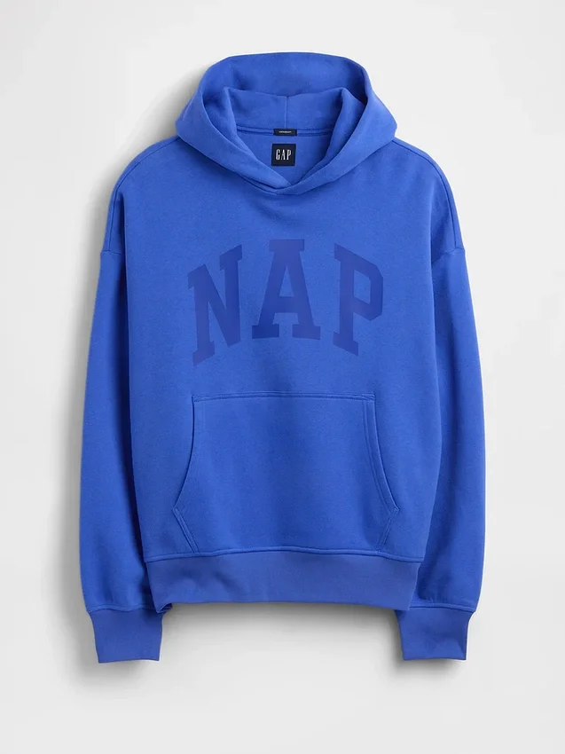 Vintagesoft-hoodie med Nap-logotyp för vuxna