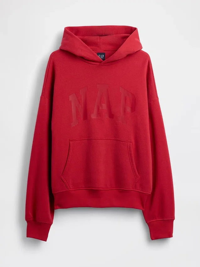 Vintagesoft-hoodie med Nap-logotyp för vuxna