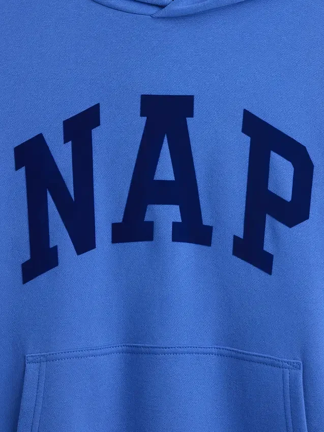 Vintagesoft-hoodie med Nap-logotyp för vuxna