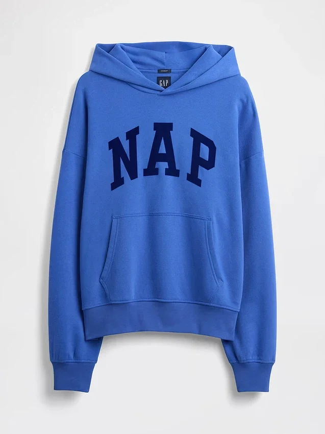 Vintagesoft-hoodie med Nap-logotyp för vuxna