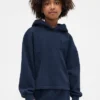 Vintagesoft-hoodie med patch för barn