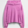 Vintagesoft-hoodie med patch för barn