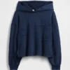 Vintagesoft-hoodie med patch för barn