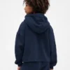 Vintagesoft-hoodie med patch för barn