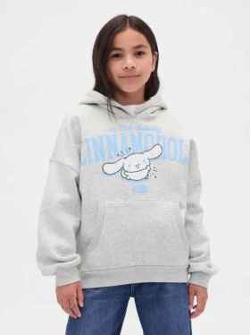 Vintagesoft-hoodie med tryck för barn